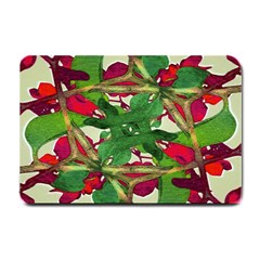 Floral Print Colorful Pattern Small Door Mat by dflcprints