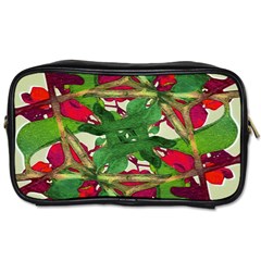 Floral Print Colorful Pattern Travel Toiletry Bag (two Sides) by dflcprints