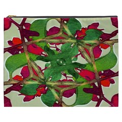 Floral Print Colorful Pattern Cosmetic Bag (xxxl)