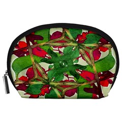 Floral Print Colorful Pattern Accessory Pouch (large) by dflcprints