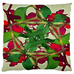 Floral Print Colorful Pattern Large Flano Cushion Case (one Side) by dflcprints