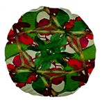 Floral Print Colorful Pattern 18  Premium Flano Round Cushion  Front