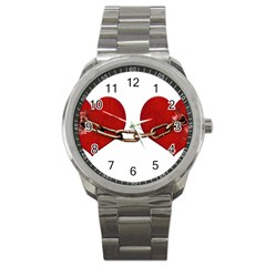 Unbreakable Love Concept Sport Metal Watch by dflcprints