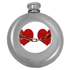 Unbreakable Love Concept Hip Flask (round) by dflcprints