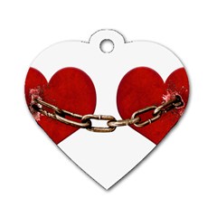 Unbreakable Love Concept Dog Tag Heart (two Sided) by dflcprints