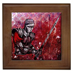 Knight Framed Ceramic Tile