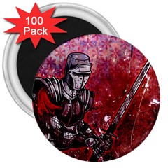 Knight 3  Button Magnet (100 pack)