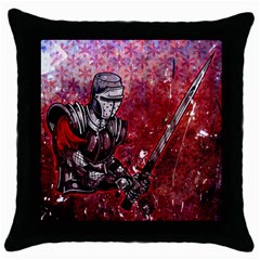 Knight Black Throw Pillow Case