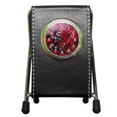 Knight Stationery Holder Clock