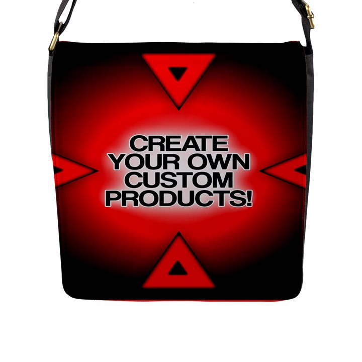 Create Your Own Custom Products And Gifts Flap Closure Messenger Bag (Large)