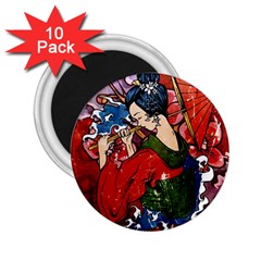 Geisha 2.25  Button Magnet (10 pack)