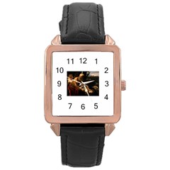 Abraham Rose Gold Leather Watch  by RembrandtRowe