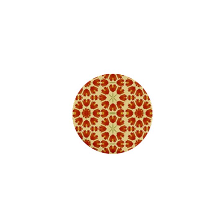 Colorful Floral Print Vector Style 1  Mini Button