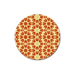 Colorful Floral Print Vector Style Magnet 3  (Round)