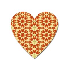 Colorful Floral Print Vector Style Magnet (Heart)