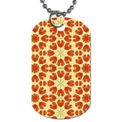 Colorful Floral Print Vector Style Dog Tag (Two-sided) 