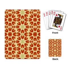 Colorful Floral Print Vector Style Playing Cards Single Design