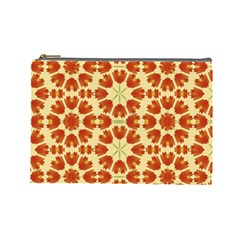 Colorful Floral Print Vector Style Cosmetic Bag (Large)