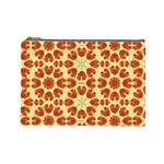 Colorful Floral Print Vector Style Cosmetic Bag (Large) Front