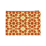 Colorful Floral Print Vector Style Cosmetic Bag (Large) Back