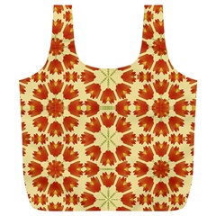 Colorful Floral Print Vector Style Reusable Bag (XL)