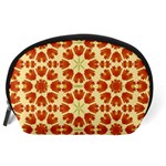 Colorful Floral Print Vector Style Accessory Pouch (Large) Back