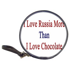 I Love Russia More Than I Love Chocolate Cd Wallet by Supernova23