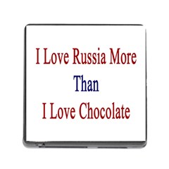 I Love Russia More Than I Love Chocolate Memory Card Reader With Storage (square)