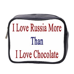 I Love Russia More Than I Love Chocolate Mini Travel Toiletry Bag (two Sides) by Supernova23