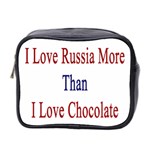 I Love Russia More Than I Love Chocolate Mini Travel Toiletry Bag (Two Sides) Front