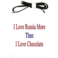 I Love Russia More Than I Love Chocolate Shoulder Sling Bag by Supernova23