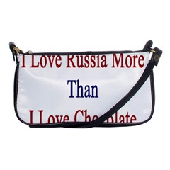 I Love Russia More Than I Love Chocolate Evening Bag by Supernova23