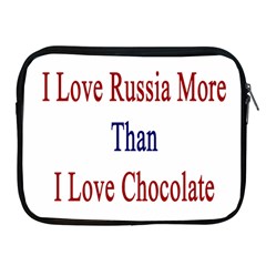 I Love Russia More Than I Love Chocolate Apple Ipad Zippered Sleeve by Supernova23