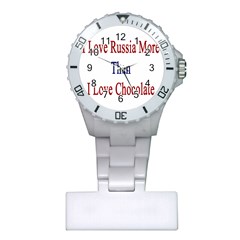 I Love Russia More Than I Love Chocolate Nurses Watch by Supernova23