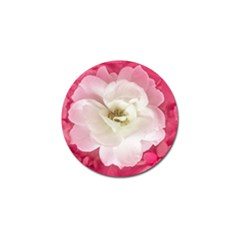 White Rose With Pink Leaves Around  Golf Ball Marker 10 Pack by dflcprints