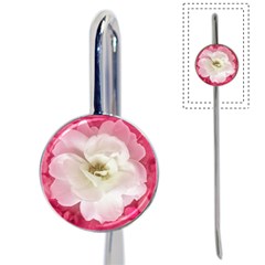 White Rose With Pink Leaves Around  Bookmark by dflcprints