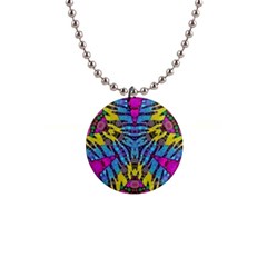 Crazy Zebra Print  Button Necklace by OCDesignss