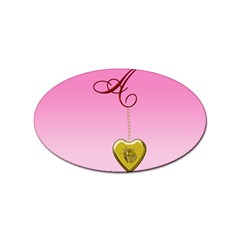 A Golden Rose Heart Locket Sticker Oval (100 Pack) by cherestreasures