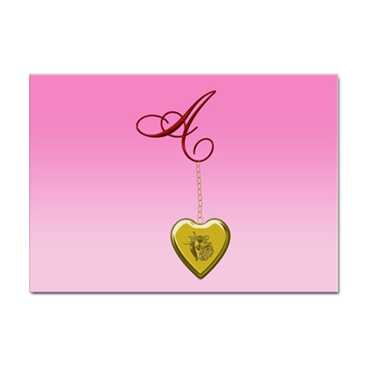 A Golden Rose Heart Locket Sticker A4 (10 pack)