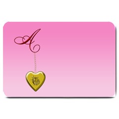 A Golden Rose Heart Locket Large Doormat