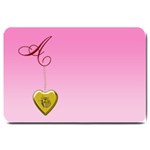 A Golden Rose Heart Locket Large Doormat 30 x20  Door Mat