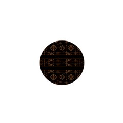 Dark Geometric Abstract Pattern 1  Mini Button by dflcprints