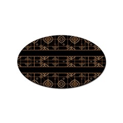 Dark Geometric Abstract Pattern Sticker 10 Pack (oval)