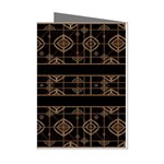 Dark Geometric Abstract Pattern Mini Greeting Card (8 Pack) Left