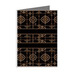 Dark Geometric Abstract Pattern Mini Greeting Card (8 Pack) Right