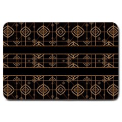 Dark Geometric Abstract Pattern Large Door Mat