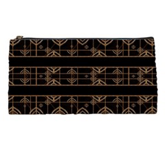 Dark Geometric Abstract Pattern Pencil Case by dflcprints