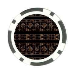 Dark Geometric Abstract Pattern Poker Chip (10 Pack) by dflcprints