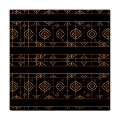 Dark Geometric Abstract Pattern Ceramic Tile by dflcprints