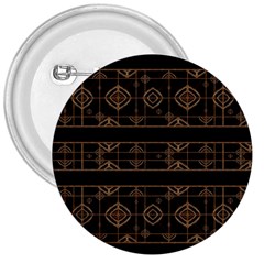 Dark Geometric Abstract Pattern 3  Button by dflcprints